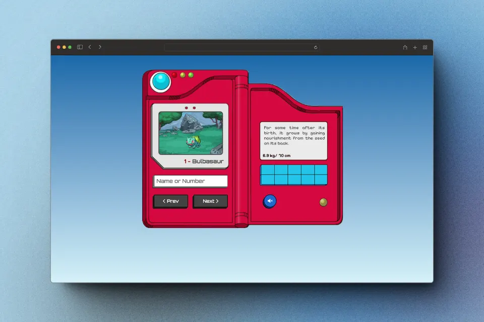 Screenshot of the project /projects/Pokedex.webp